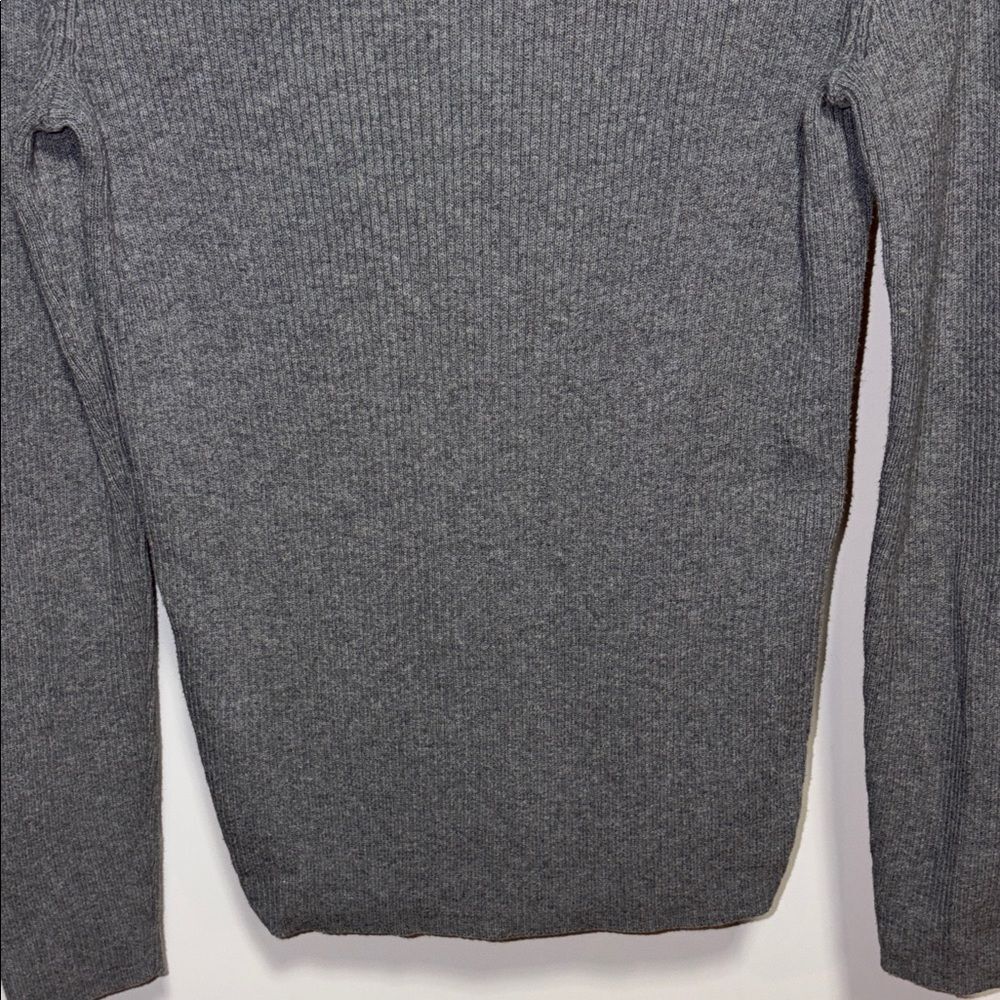 Moda International Gray Ribbed Henley Top - Picture 7 of 7